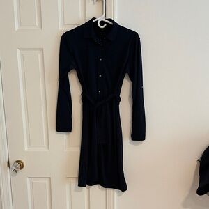 J. Crew Navy Long Sleeve Dress
